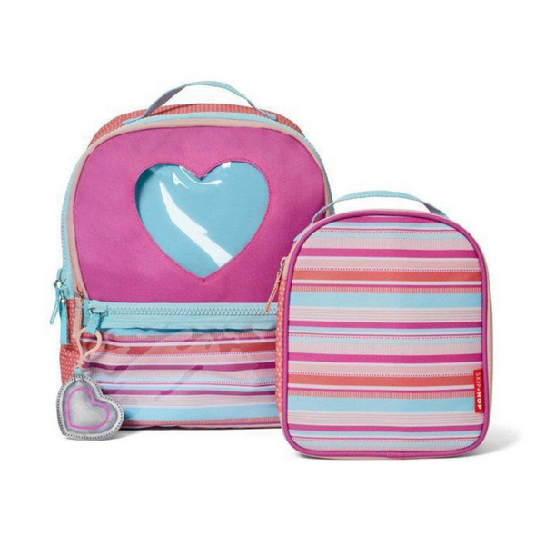 Forget Me Not Backpack And Lunchie Heart Stripe