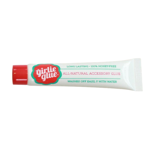 Girlie Glue is perfect for sticking bows to babies. It is made with Agave nectar and other all-natural ingredients. It is safe for skin and hair and washes away easily with water. 