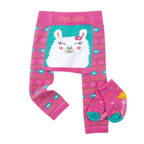 Grip+Easy Comfort Crawler Legging & Socks Set Llama