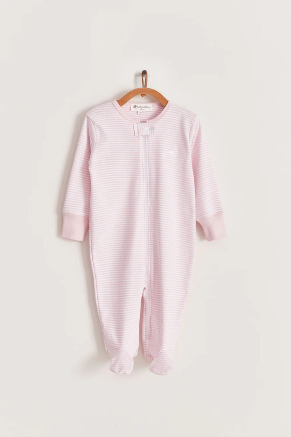 Babycottons In The Woods Zipper Footed Pajama - Pink