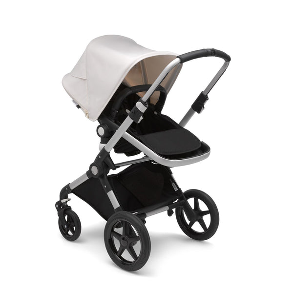 Lynx Complete Stroller - Aluminum Chassis/ Black Seat/ Fresh White Canopy