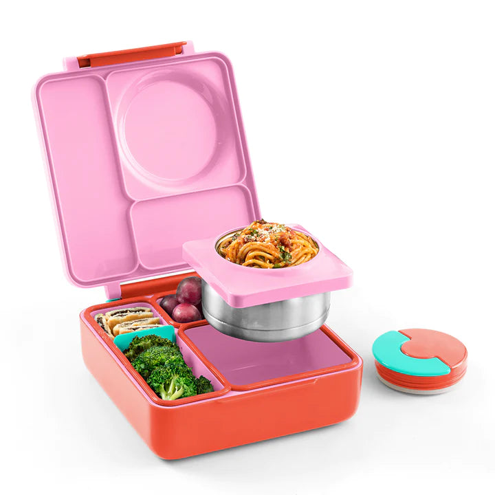 OmieBox Insulated Hot & Cold Bento Box - Pink Berry