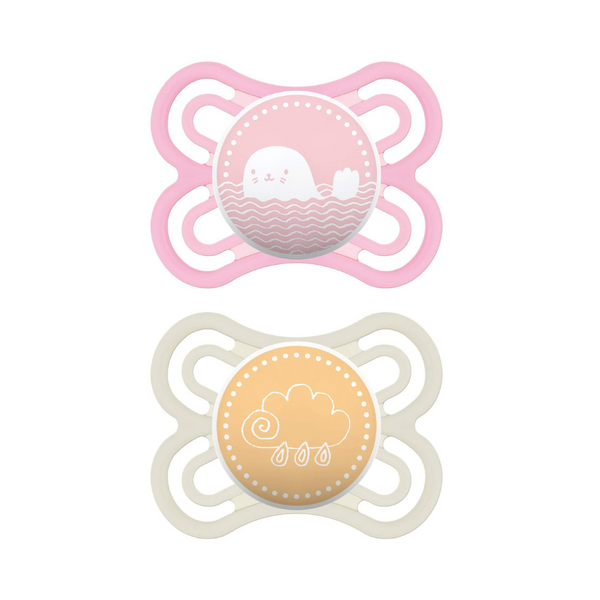 Perfect Pacifier, 0-6 Months, Double Packs Girl.