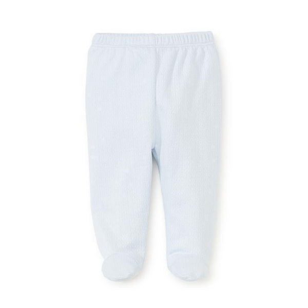 Pointelle Footed Pant Blue