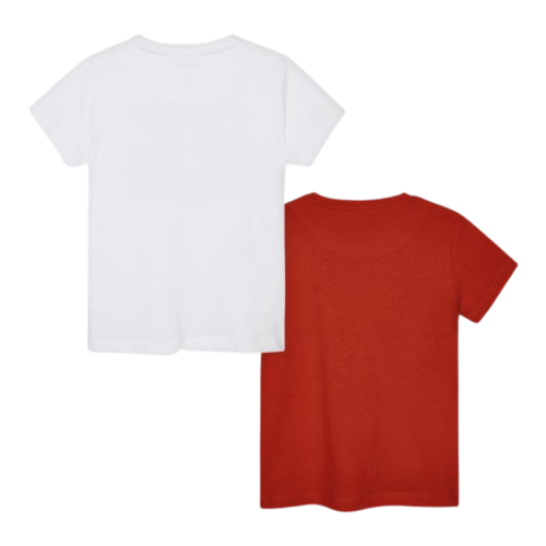 Set Of 2 T-Shirts Boy Cyber Red