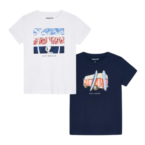 Set Of 2 T-Shirts Boy Sea