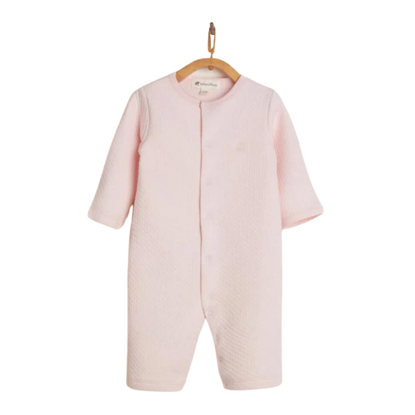 Shine Quilted Matelasse Coverall Pink