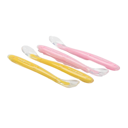 Silicone Spoon 4 Pack Pink Yellow