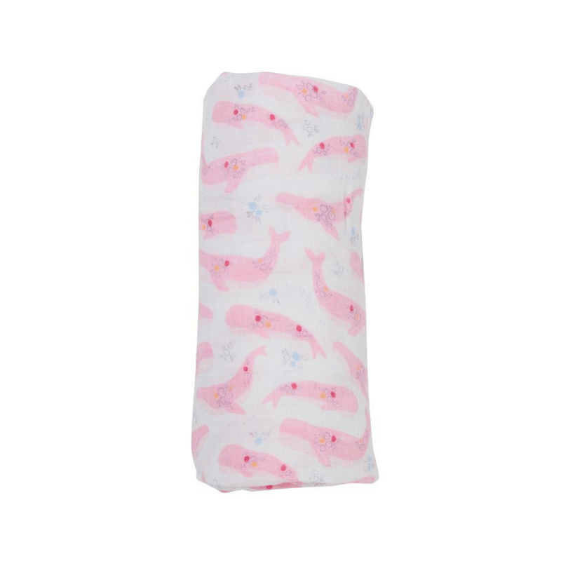 Swaddle Blanket Pink Whale
