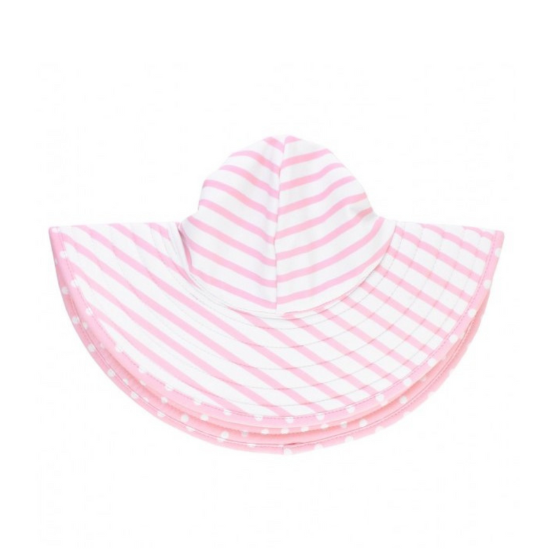 Swim Hat Pink Polka Dot Reversible