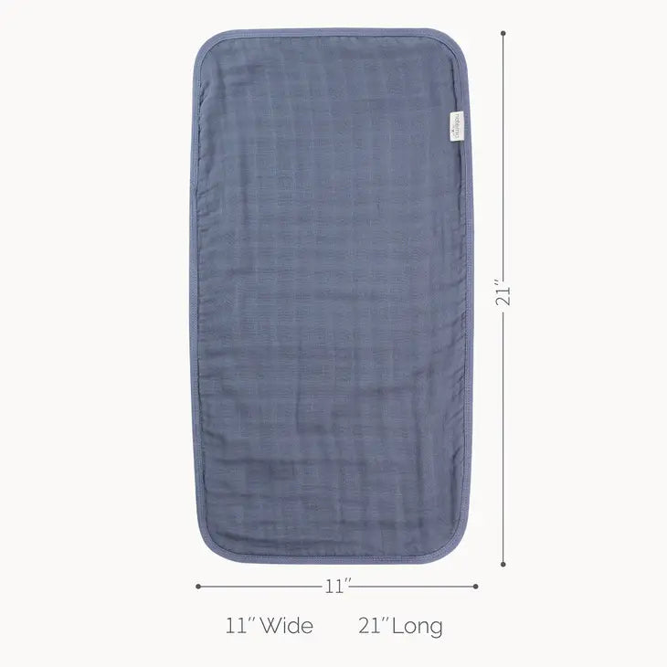 Ultra Soft Muslin Bamboo Burp Cloths Blue - 3 Pack