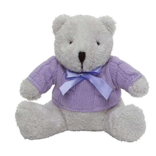Elegant Baby Plush Sweater - Bear Lavender - Luna Baby Modern Store