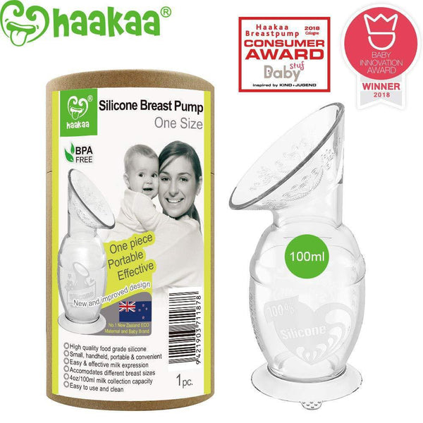 Haakaa Silicone Breast Pump With Suction Base 4 Oz 1 Pk - Luna Baby Modern Store