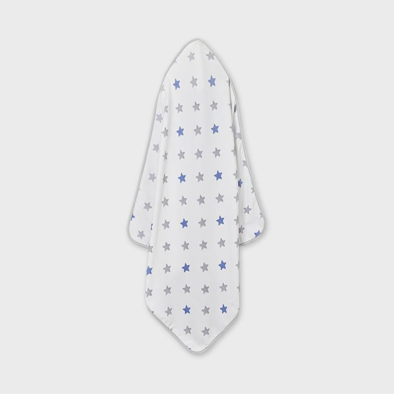 Embroidered baby towel Sky Blue