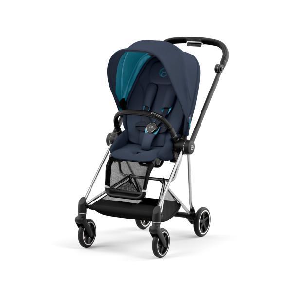 Mios 3 Stroller - Chrome/Black Frame and Nautical Blue Seat Pack