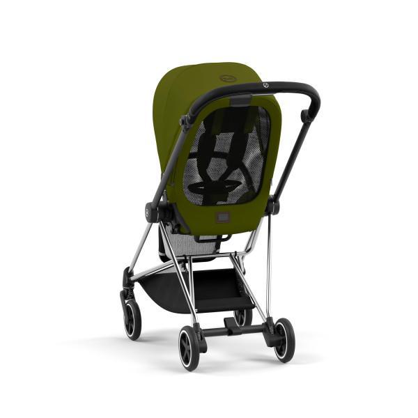 Mios 3 Stroller - Chrome/Black Frame and Khaki Green Seat Pack