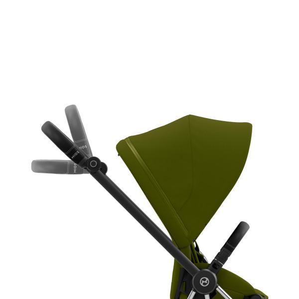Mios 3 Stroller - Chrome/Black Frame and Khaki Green Seat Pack