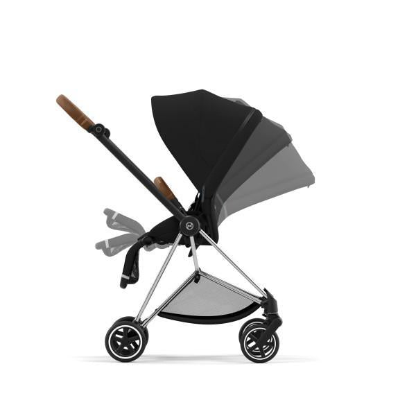 Mios 3 Stroller - Chrome/Brown Frame and Deep Black Seat Pack