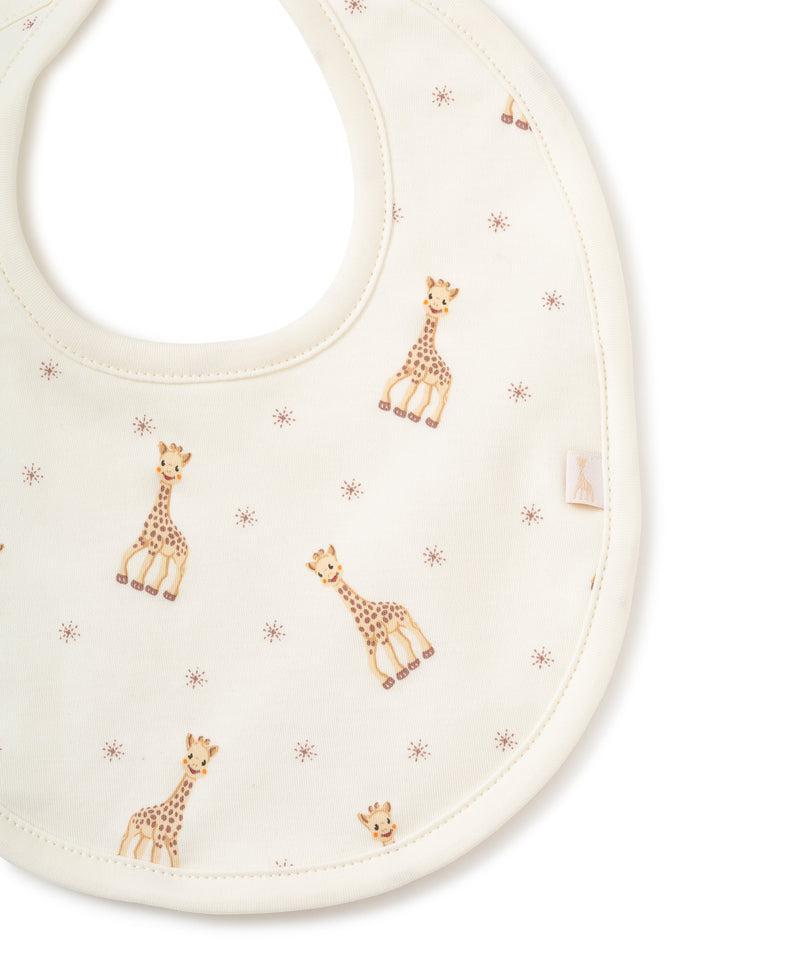 Kissy Kissy Sophie La Girafe Print Bib Ecru