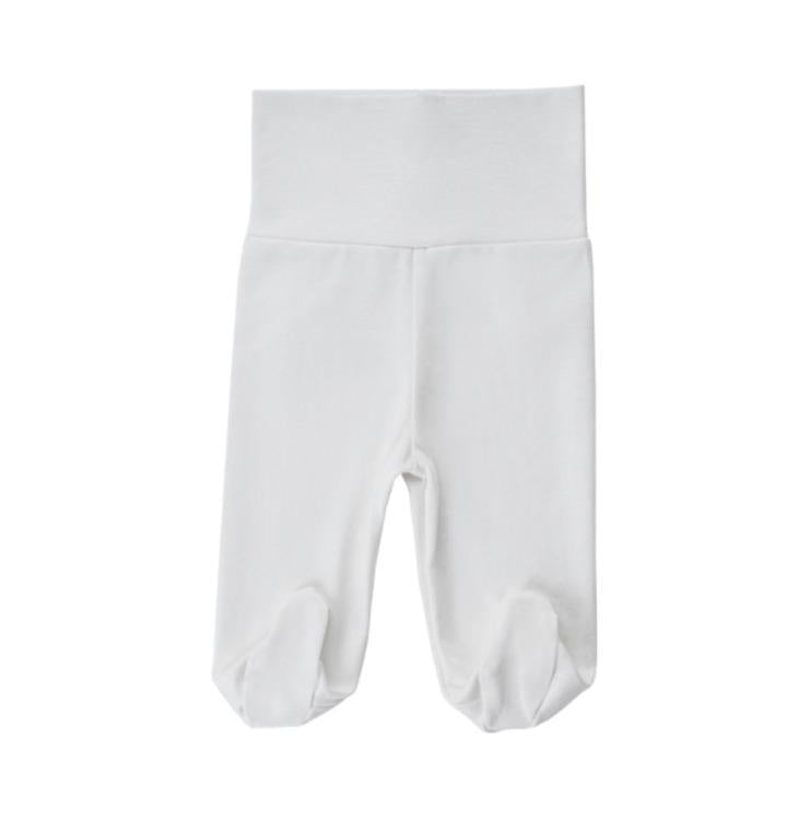 High Waist Footed Pants Off White