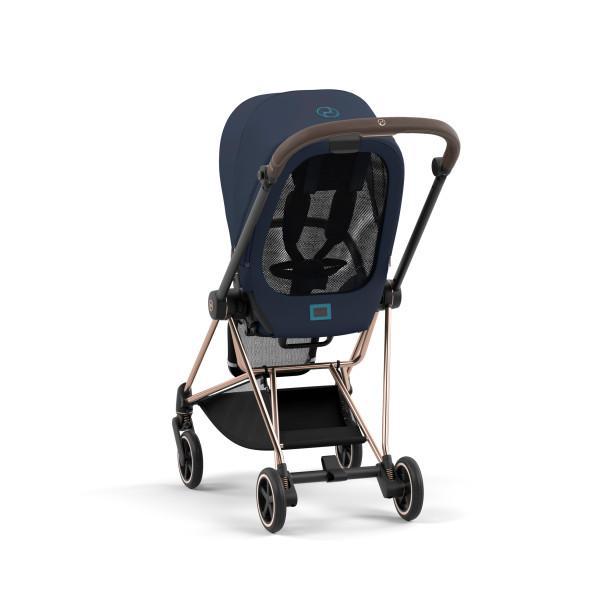 Mios 3 Stroller - Rose Gold/Brown Frame and Nautical Blue Seat Pack