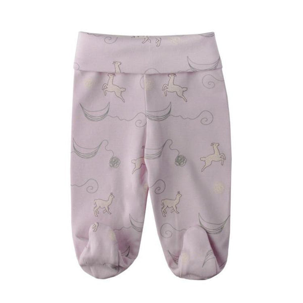High Waist Footed Pants Totora Lavender